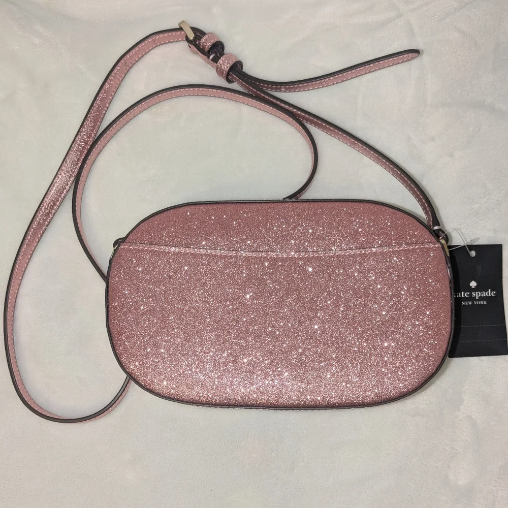 Kate Spade Pink Glimmer Oval Camera Bag - Picture 2 of 8